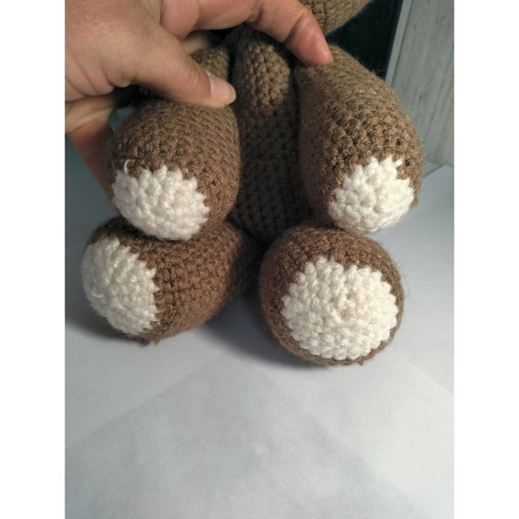 Handmade Crochet Stuffed Teddy Bear - Picture 3 of 5